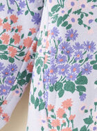 Chandail à capuchon et glissière motif floral pour bébé