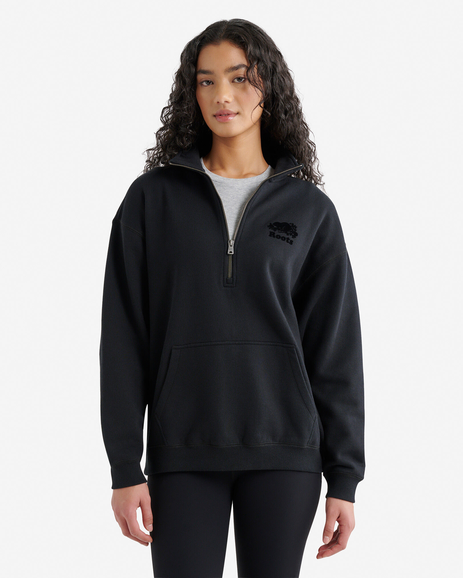 Organic Cooper Relaxed Half Zip Stein