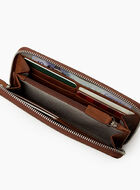 Zip Around Clutch Woven