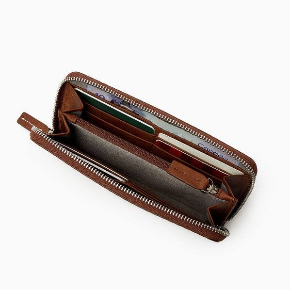 Zip Around Clutch Woven