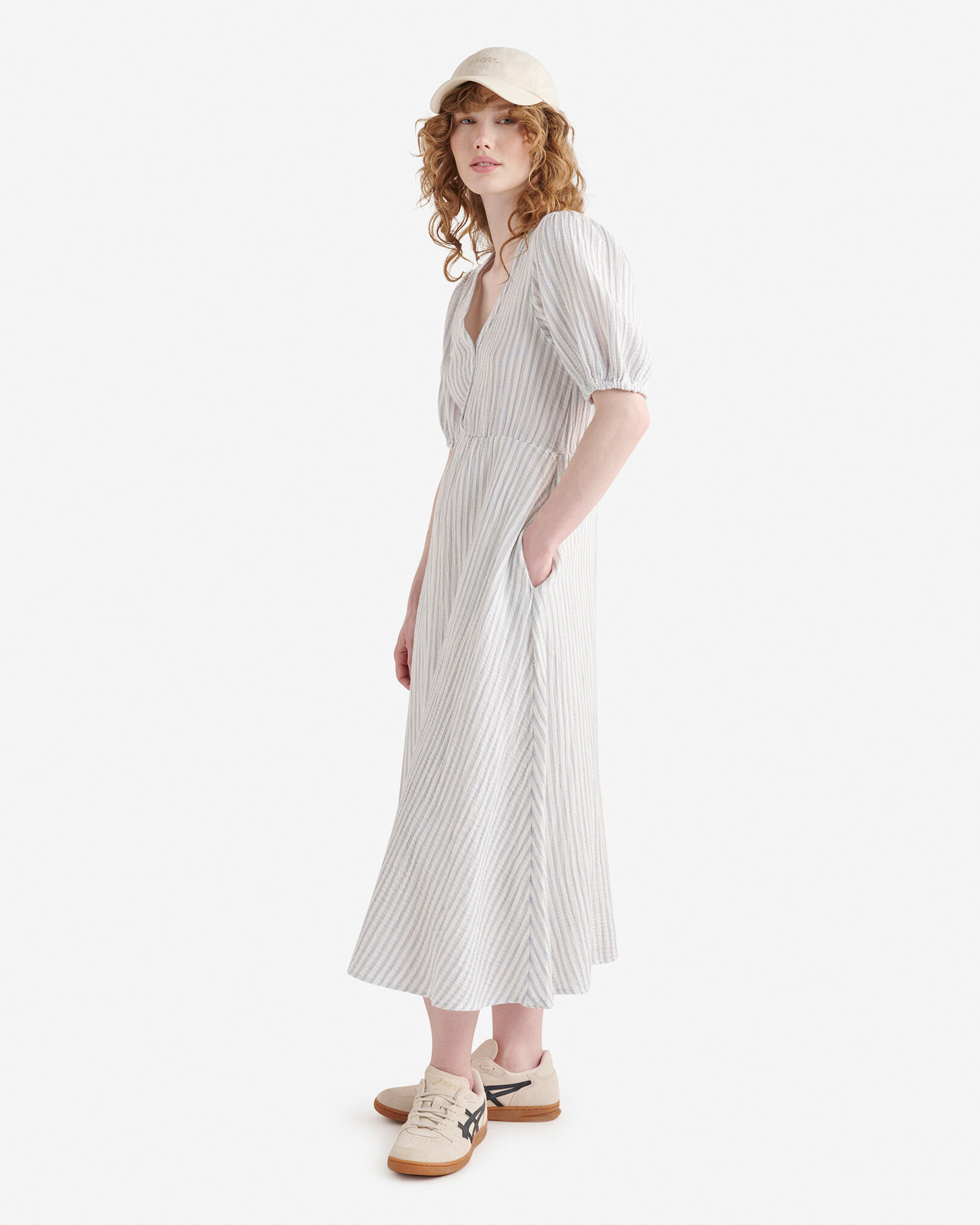 Isla Cotton Gauze Print Tea Dress