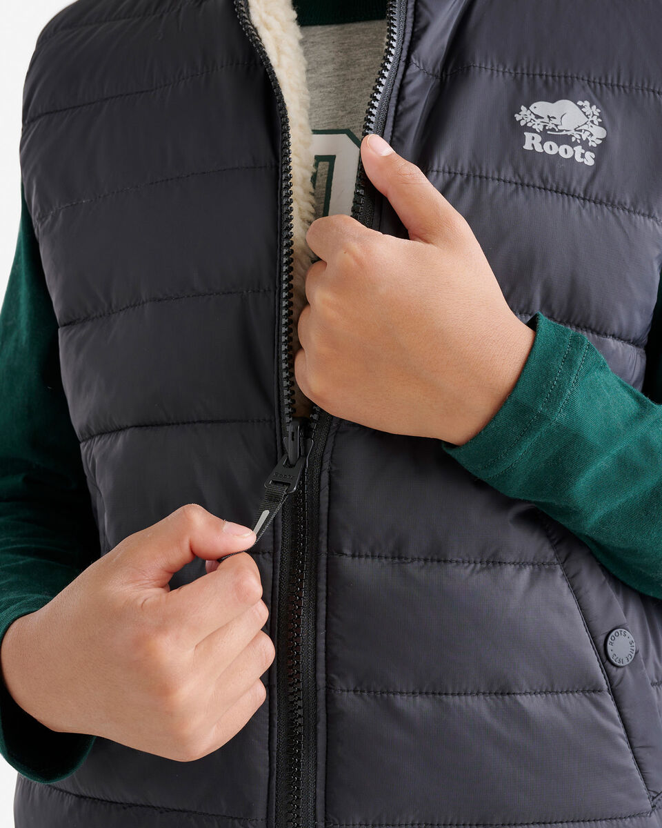 Kids Roots Reversible Puffer Vest