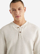 Chandail henley à col boutonné en tricot double Thompson