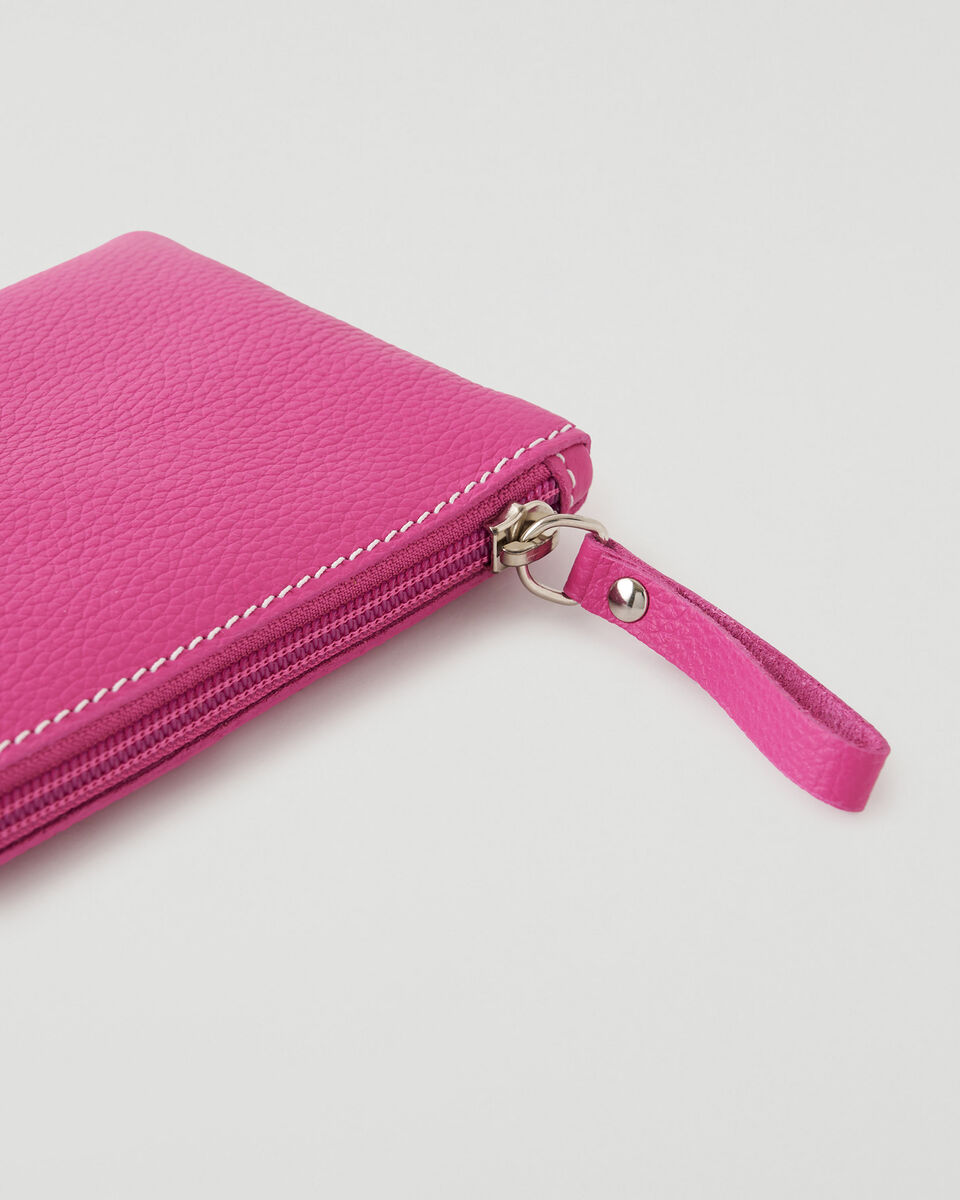 Pochette moyenne à glissière en cuir Cervino