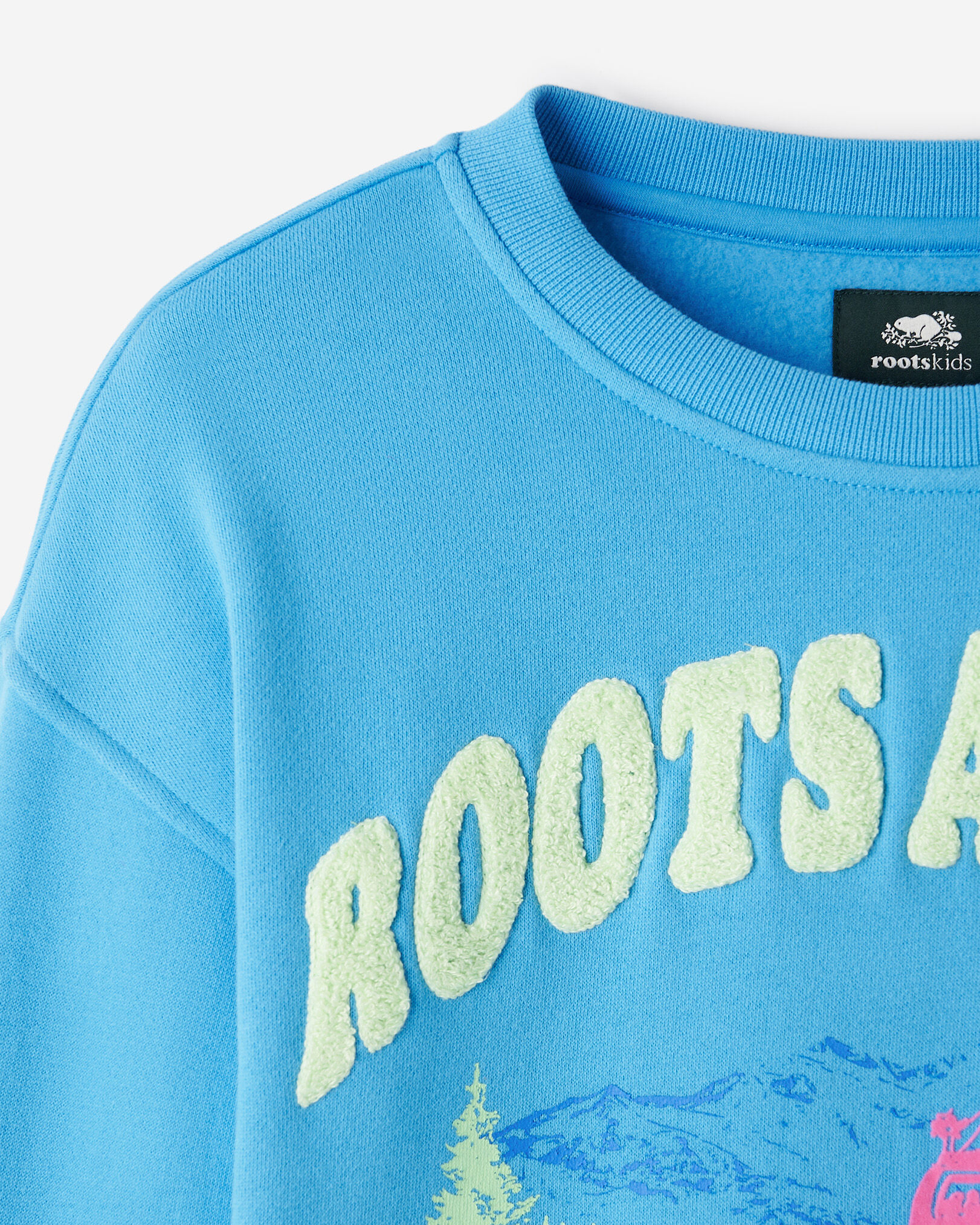 Chandail à col rond Paysage alpin pour enfants