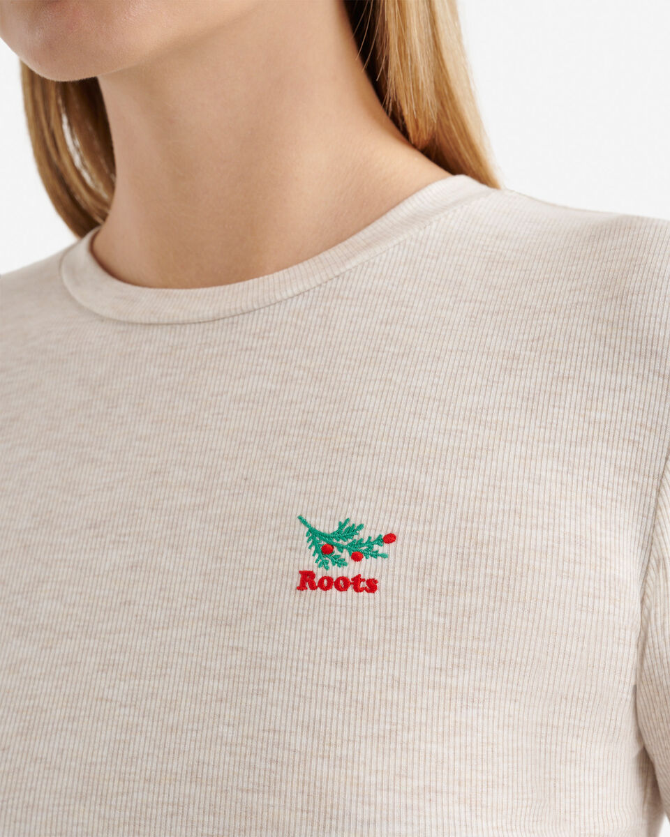 Womens Holiday Fitted Long Sleeve Top