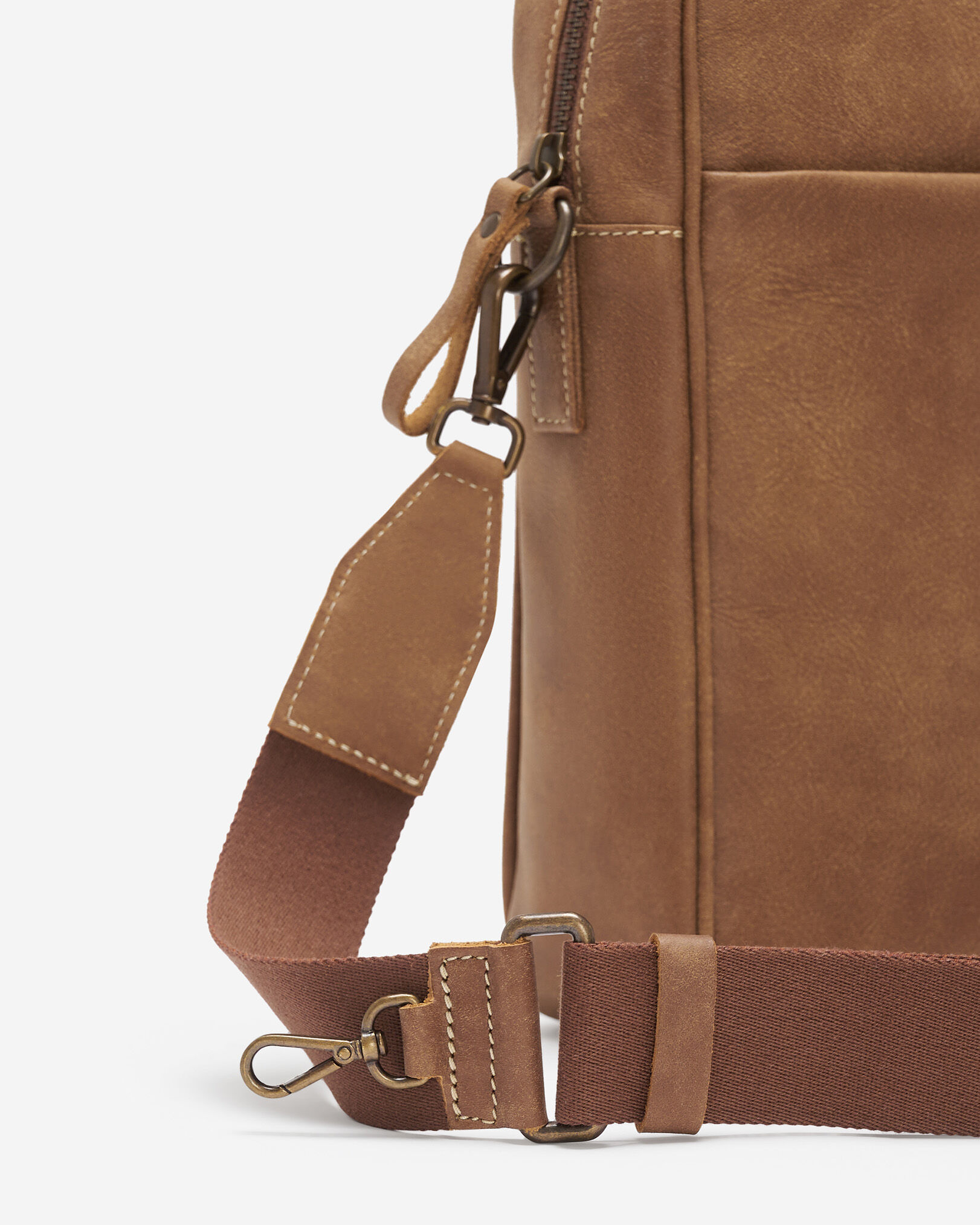 Brown top book bag