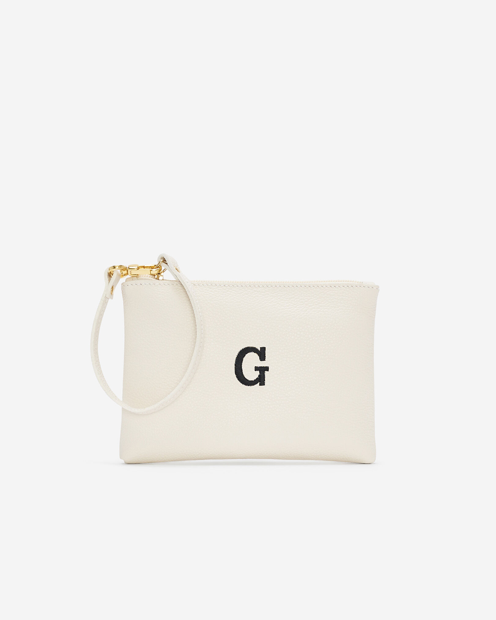 Roots Monogram Wristlet Ivory