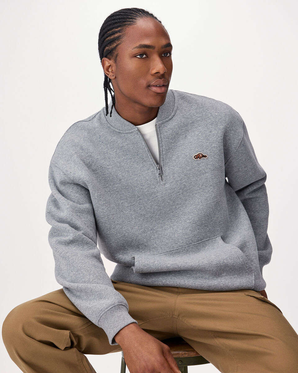 Beavermark Ribbed Collar Quarter Zip