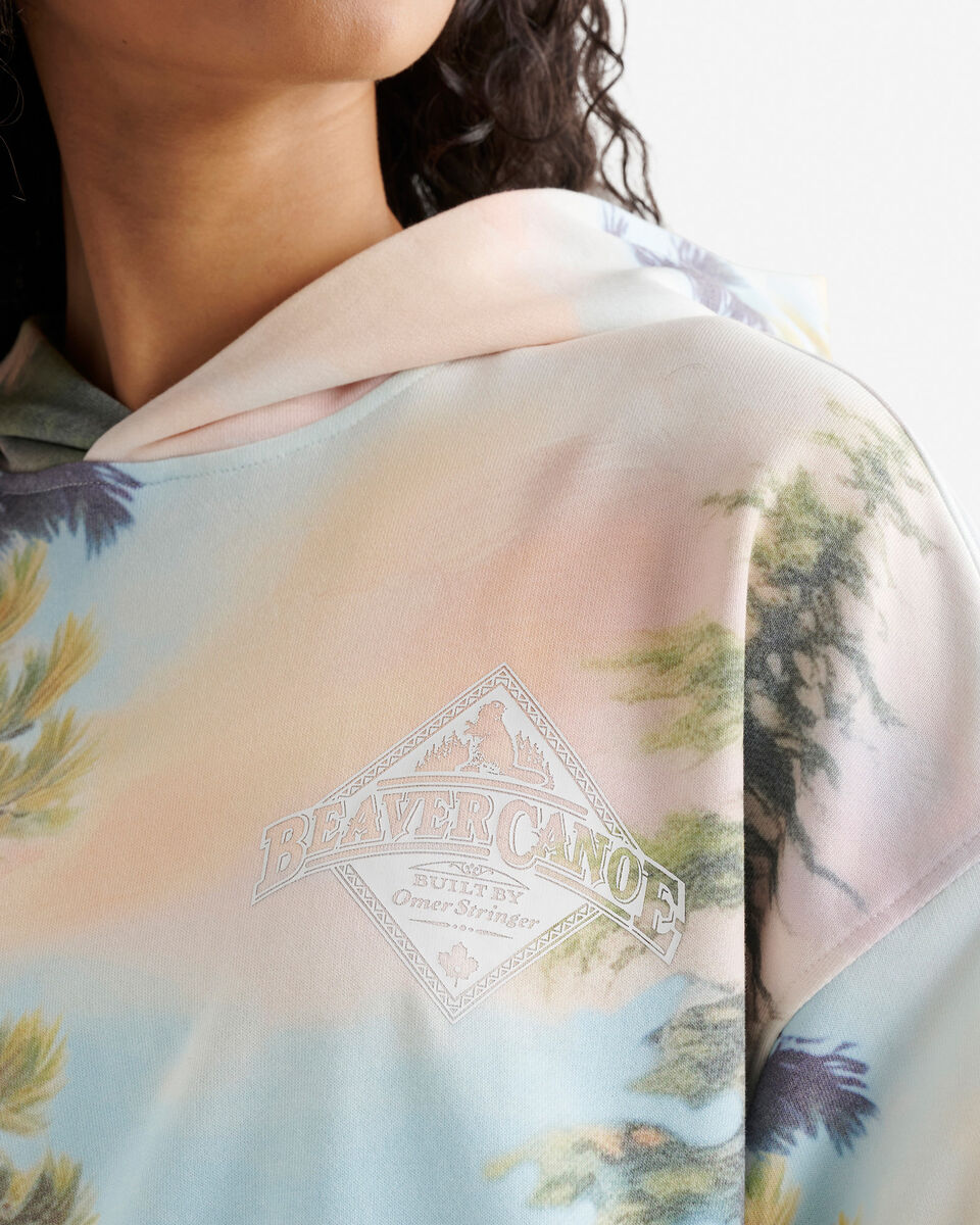 Beaver Canoe Landscape Hoodie