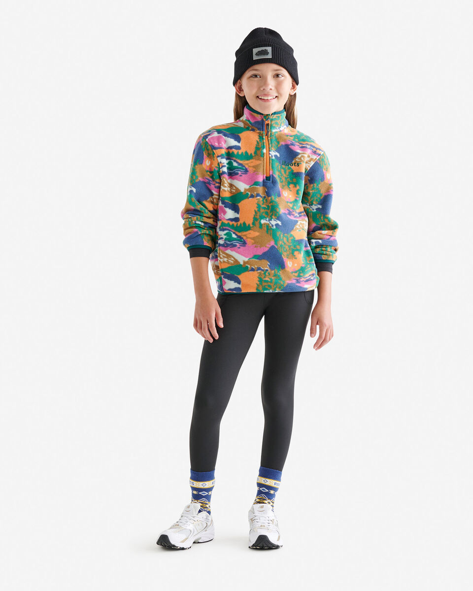 Kids Microfleece Half Zip Stein