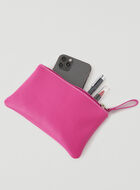 Pochette moyenne à glissière en cuir Cervino