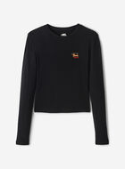 Womens Holiday Fitted Long Sleeve Top