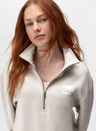 Organic Cooper Relaxed Quarter Zip Stein