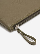 Grande pochette à glissière en cuir Cervino