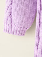 Toddler Girls Cable V-Neck Sweater Dress