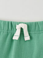 Pantalon ajusté à cheville côtelée en molleton de coton bio pour tout-petits