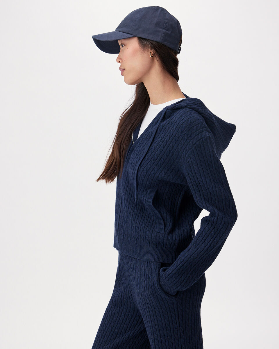 Bowen Cable Knit Full Zip Hoodie
