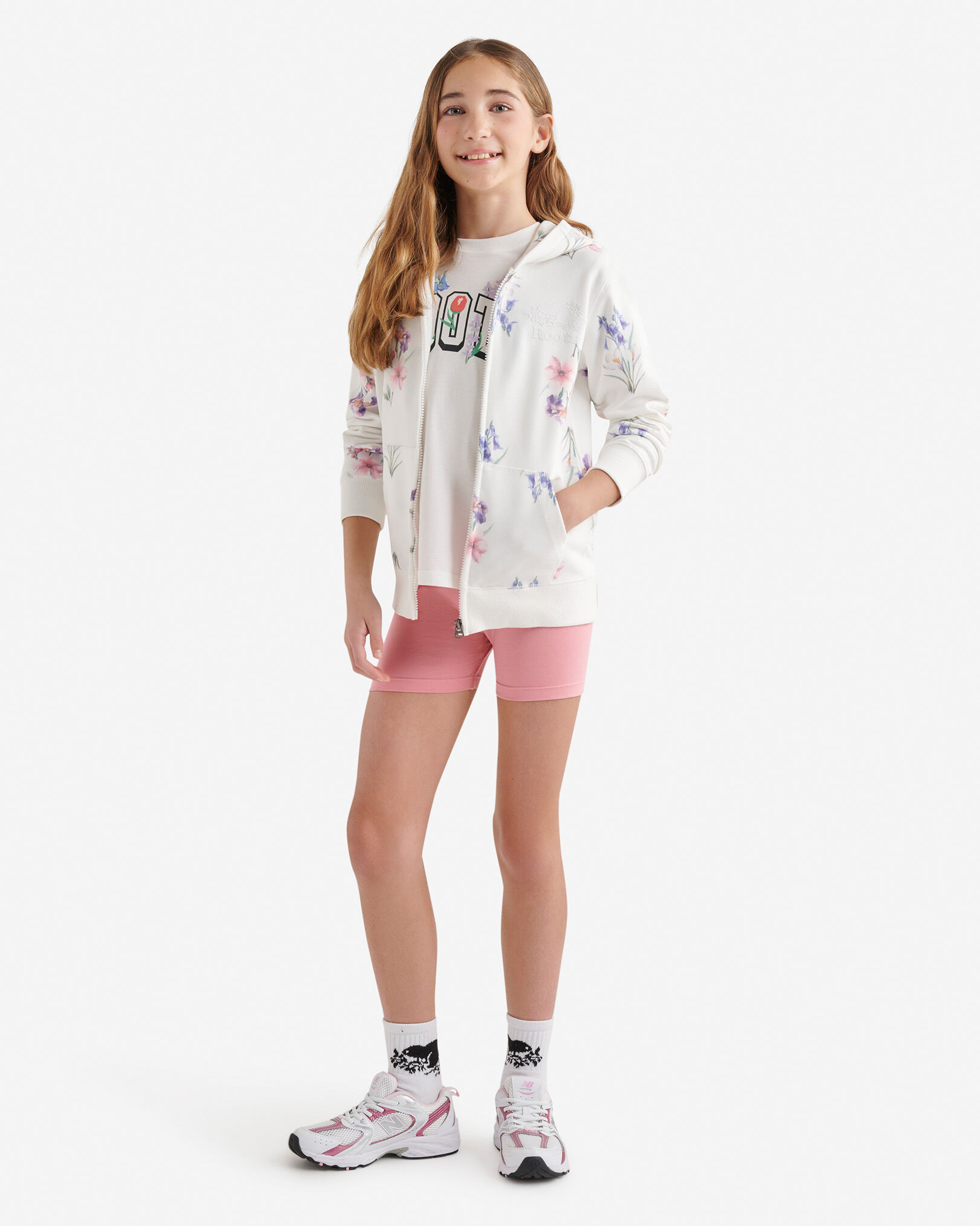 Kids Cooper Floral Full Zip Hoodie