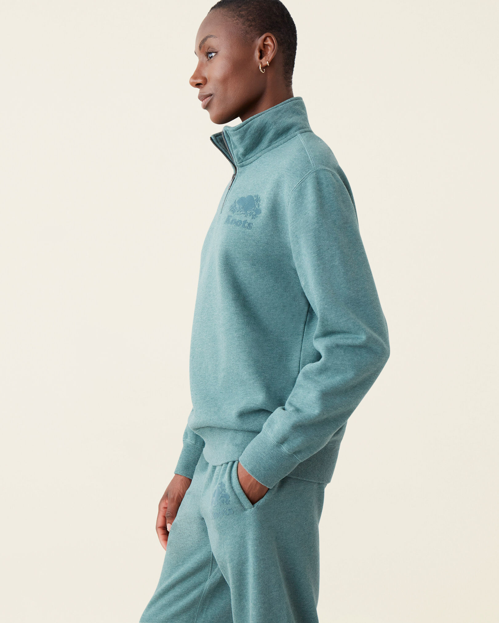 Organic Original Half Zip Stein Gender Free Gender Free Unisex