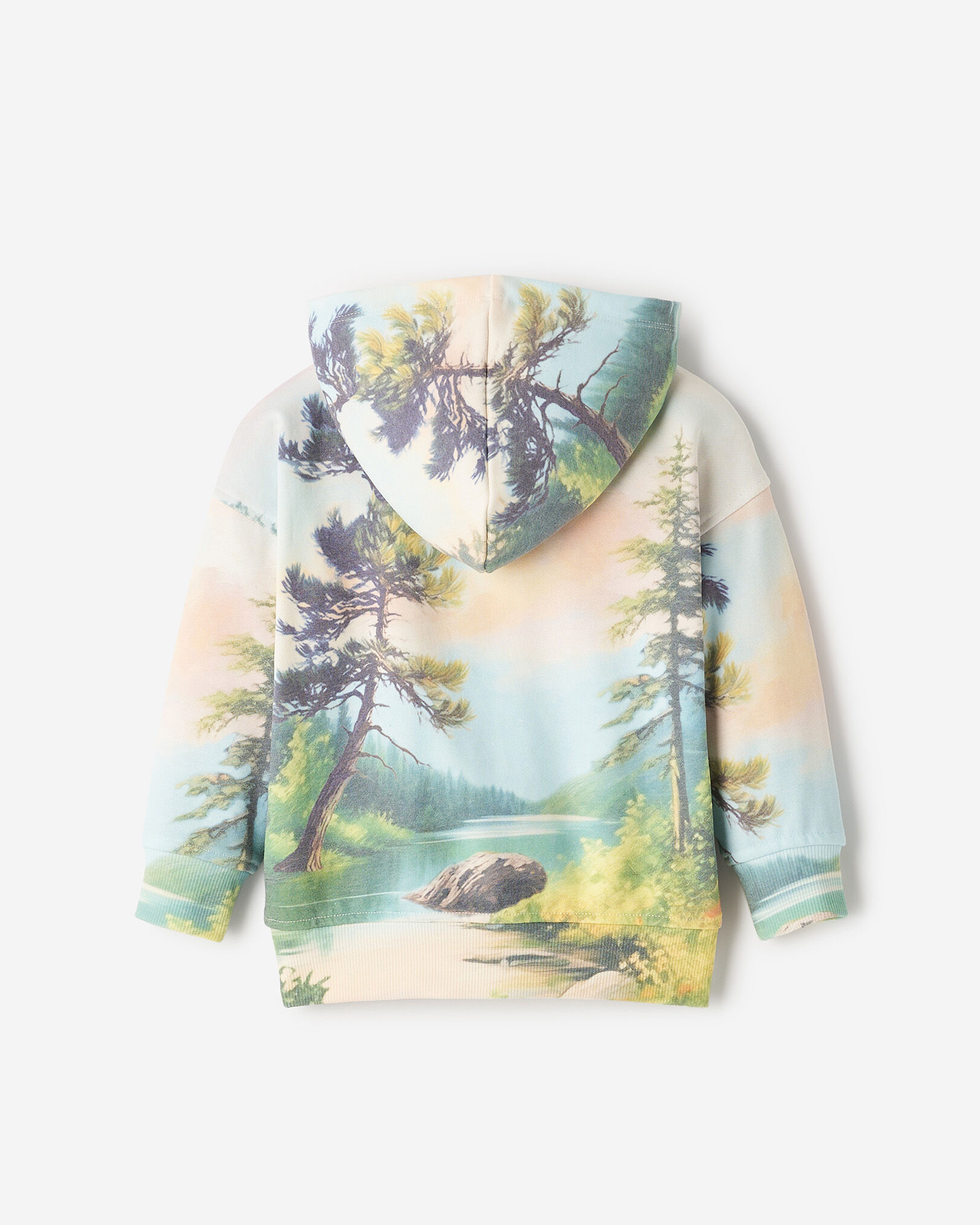 Toddler Beaver Canoe Landscape Hoodie