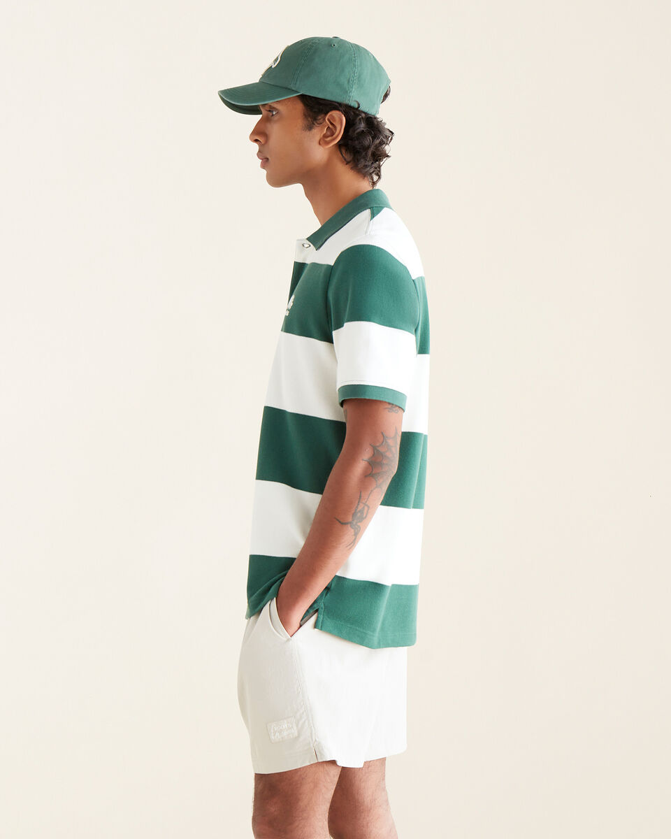 Polo en coton piqué à rayure rugby