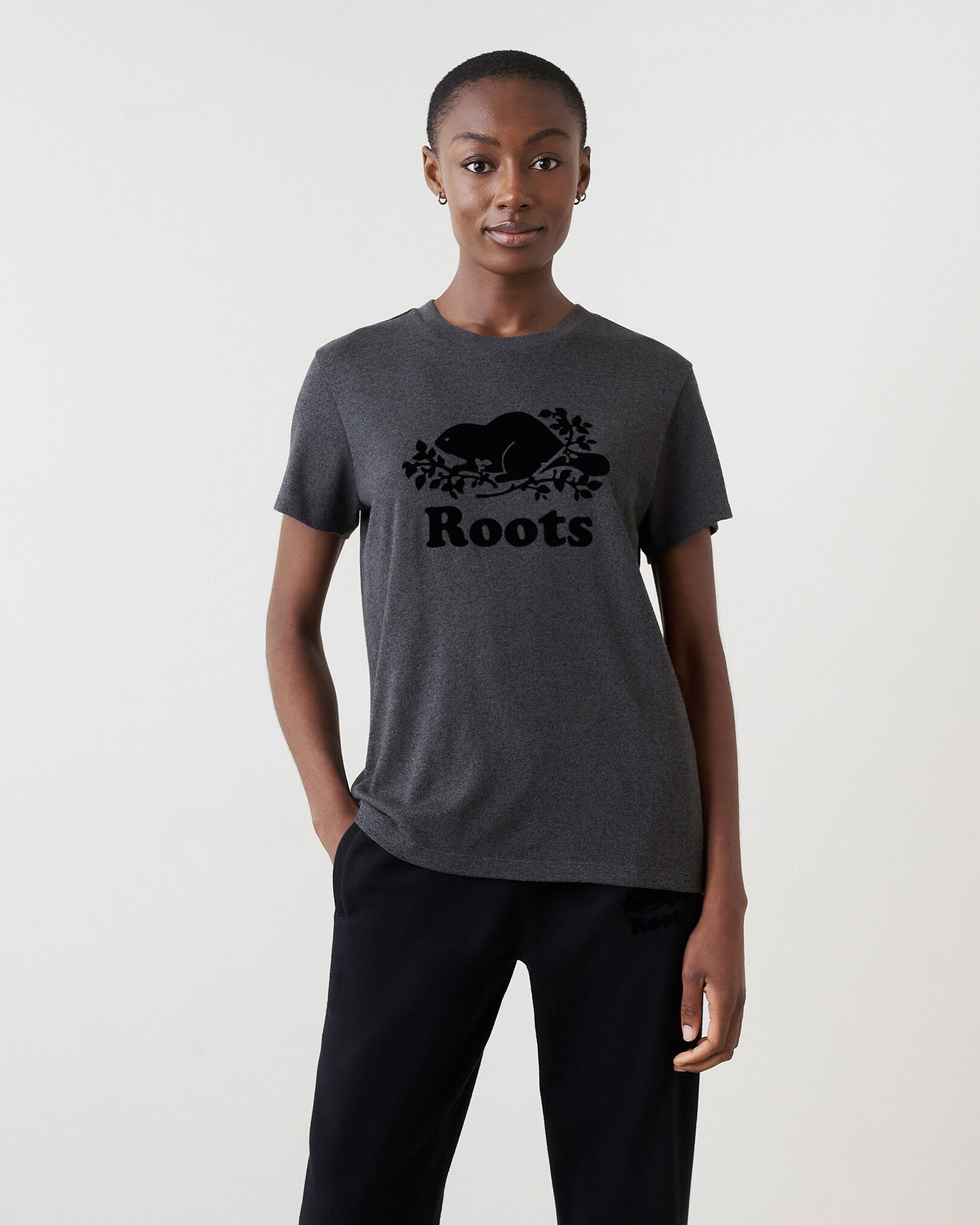 Womens Organic Cooper Beaver T shirt Graphic T shirts Roots