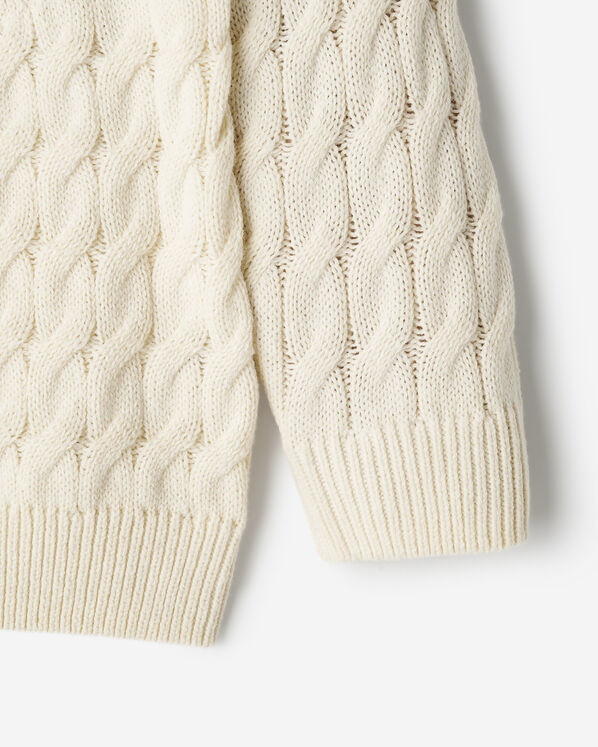 Toddler Holiday Cable Sweater Crew