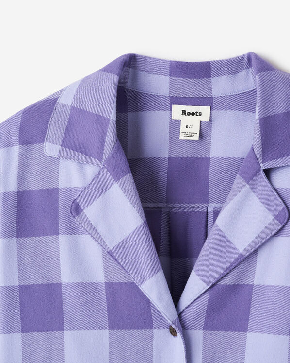 Chemise de pyjama &agrave; carreaux pour femme