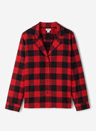 Chemise de pyjama &agrave; carreaux pour femme