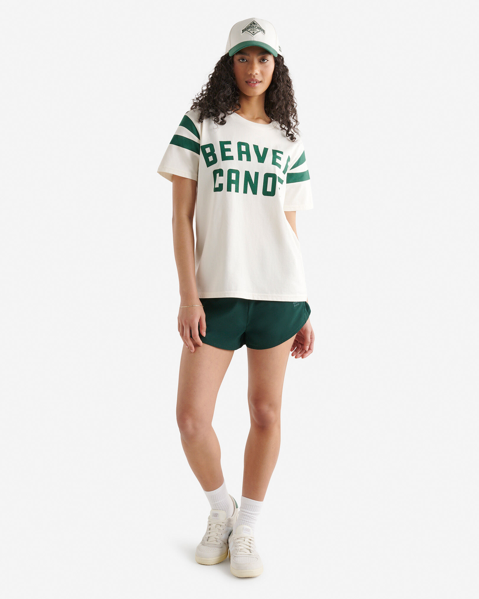 Womens Beaver Canoe Colour Block T-Shirt
