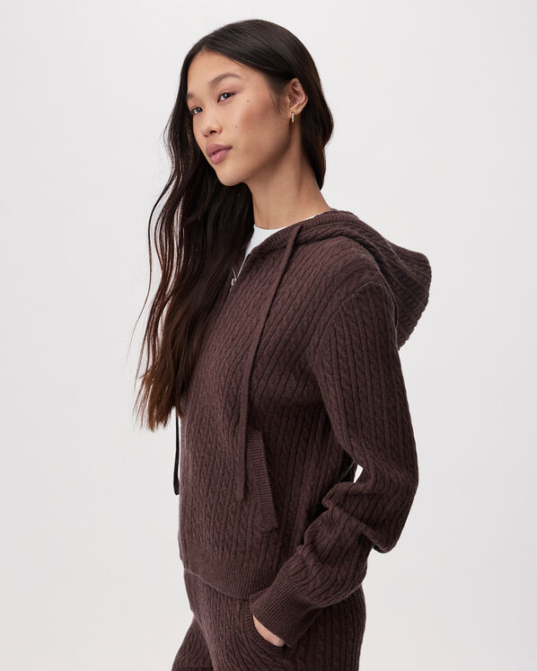 Bowen Cable Knit Full Zip Hoodie