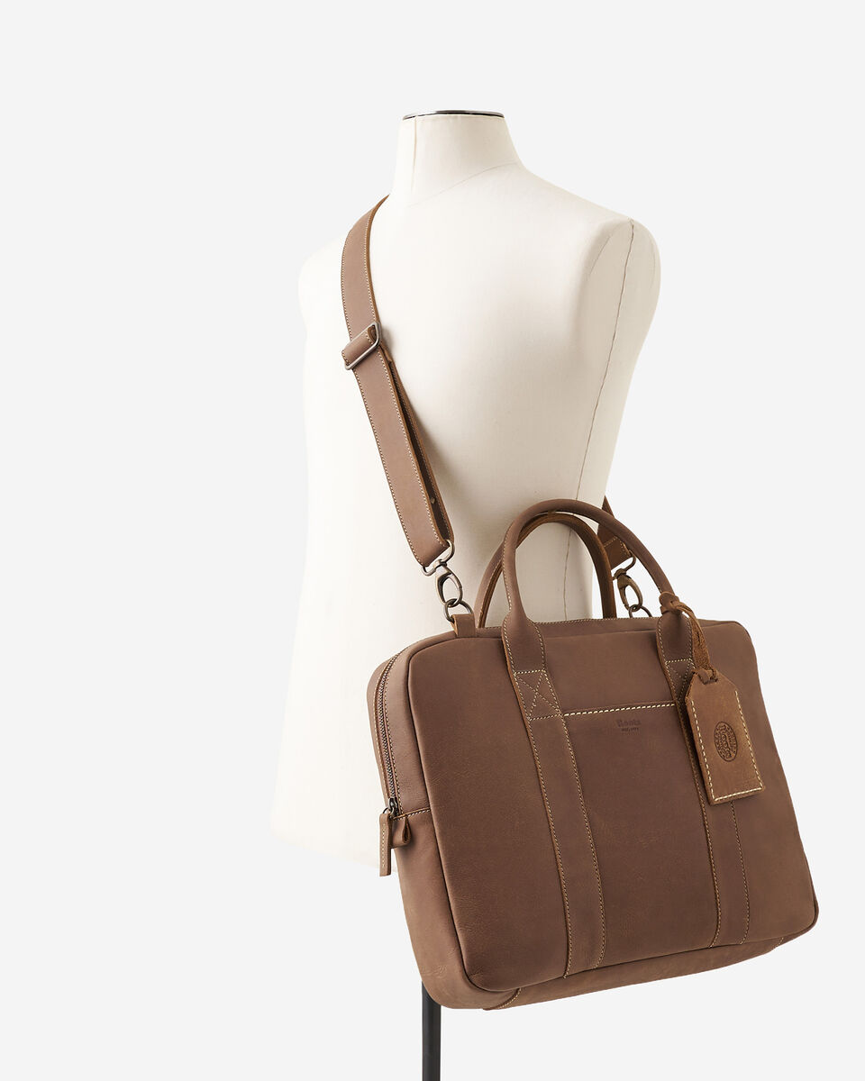 Sac à ordinateur Wellington en cuir Tribe