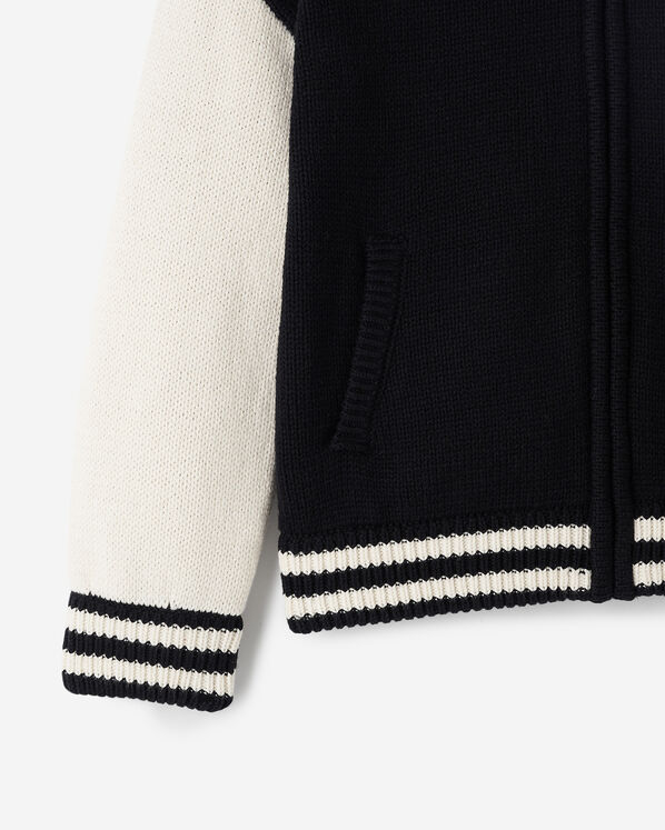 Kids Roots Knit Varsity Jacket