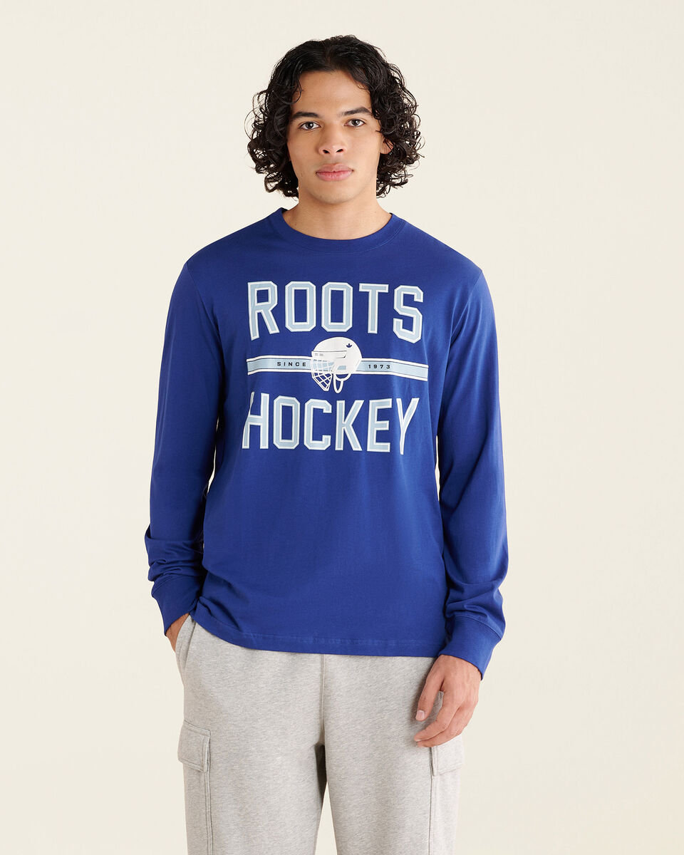 Mens Retro Hockey Long Sleeve T-shirt