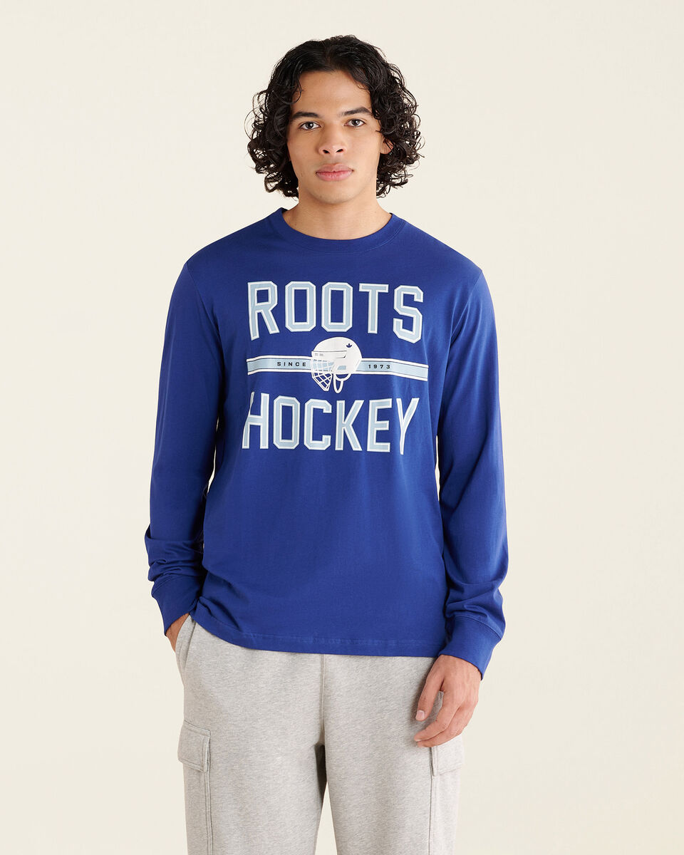 Mens Retro Hockey Long Sleeve T-Shirt
