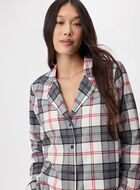 Chemise de pyjama &agrave; carreaux pour femme