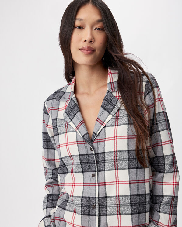 Womens Plaid Pajama Shirt