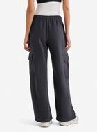 Pantalon cargo &agrave; jambe large en molleton Nuage 