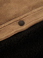 Manteau en velours c&ocirc;tel&eacute; et mouton molletonn&eacute;