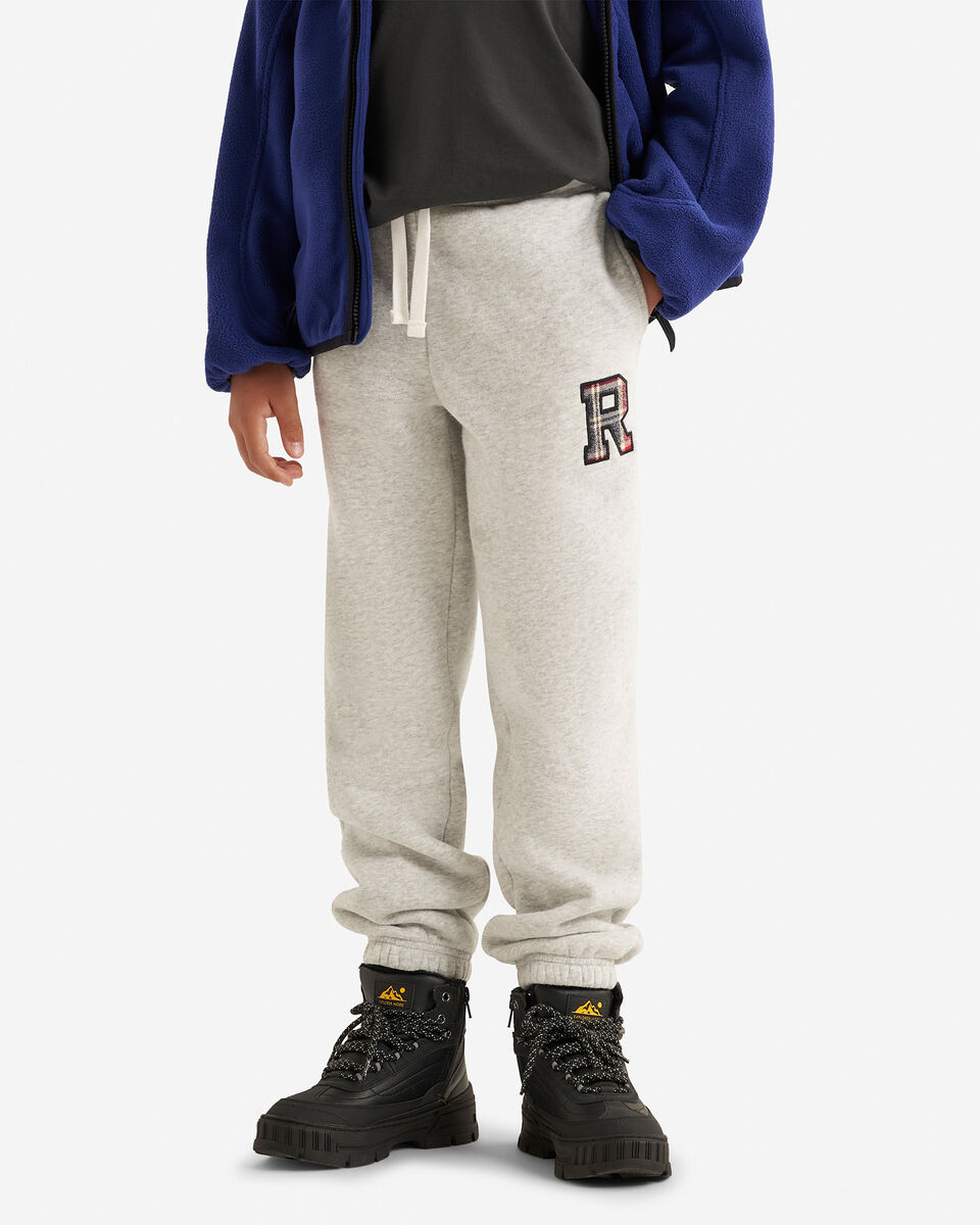 Pantalon en molleton avec appliqué à carreaux pour enfants
