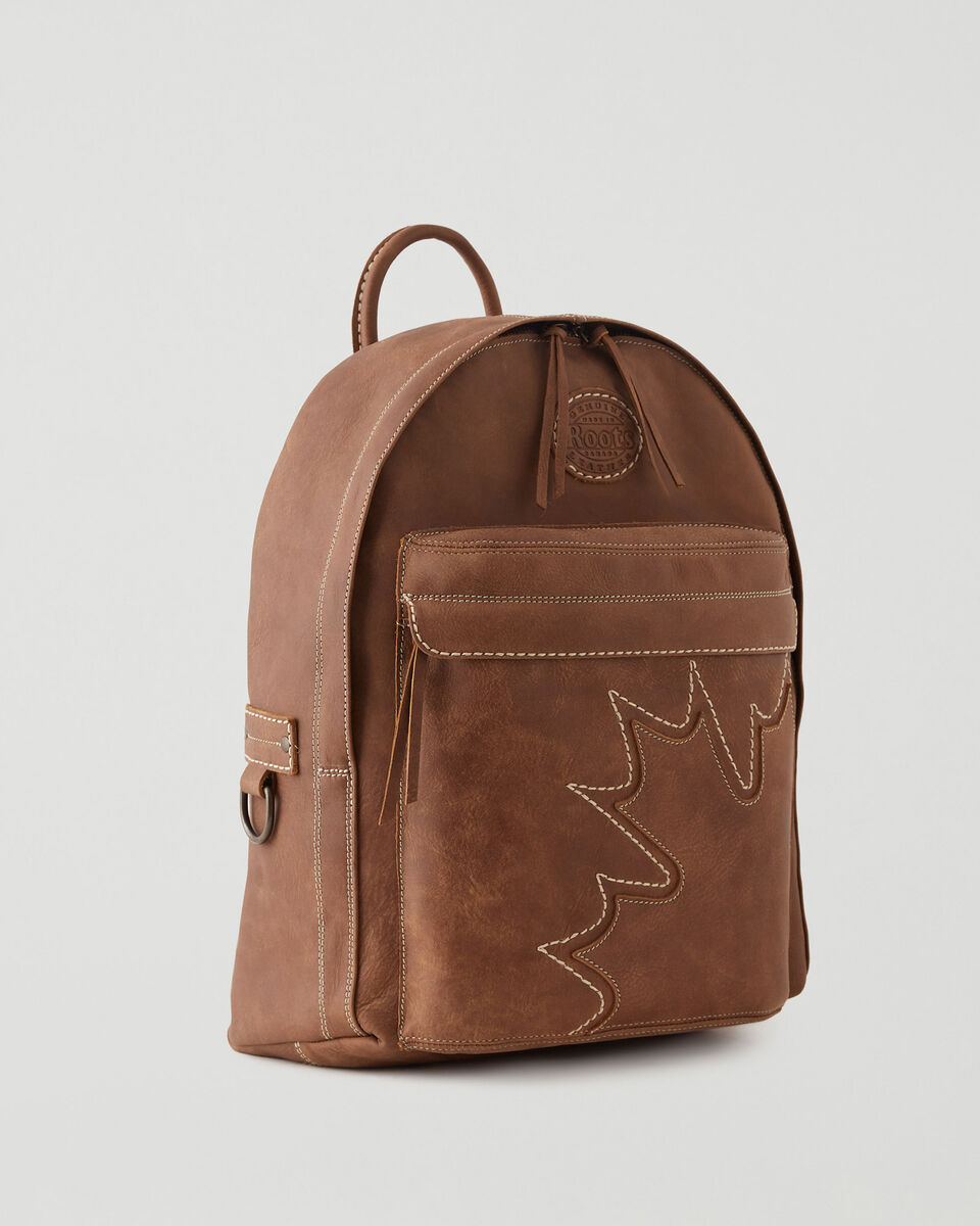 Sac à dos pour étudiant Feuille d’érable en cuir Tribe