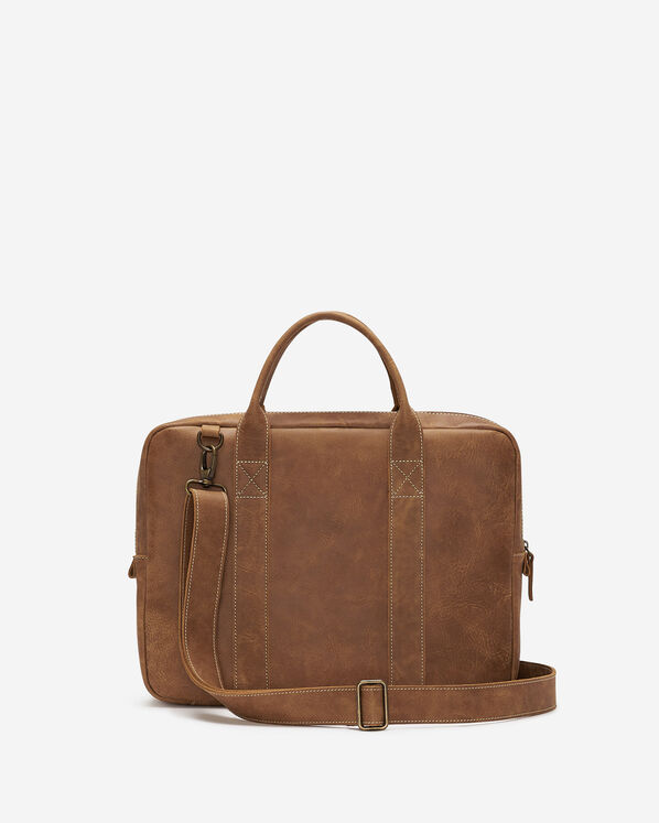 Sac &agrave; ordinateur Wellington en cuir Tribe