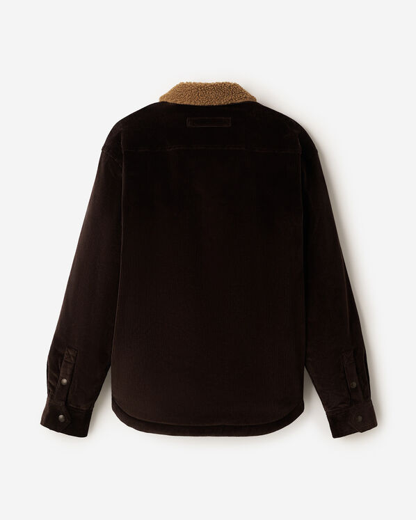 Manteau en velours c&ocirc;tel&eacute; et mouton molletonn&eacute;