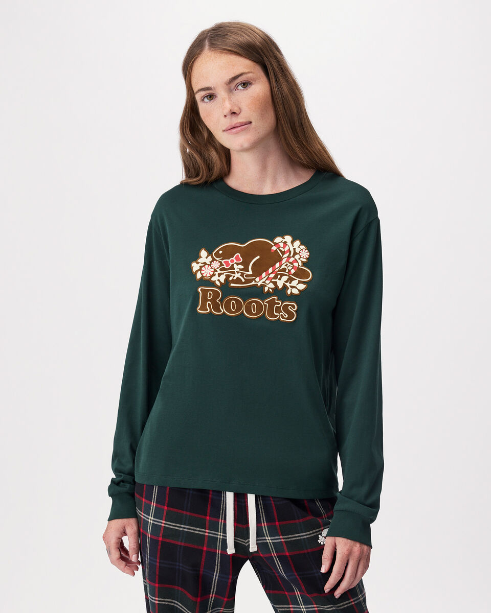 Womens Festive Cooper Long Sleeve T-Shirt