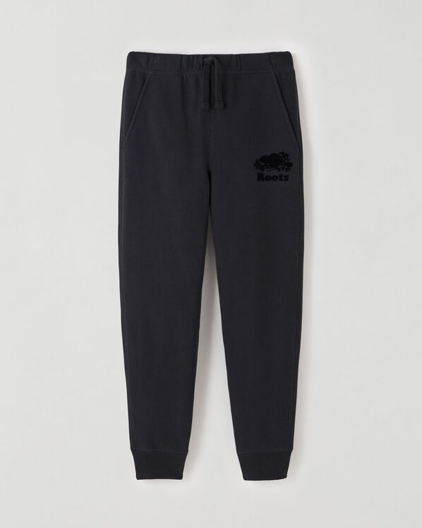 Pantalon ajusté en molleton de coton bio ton-sur-ton Park pour garçon