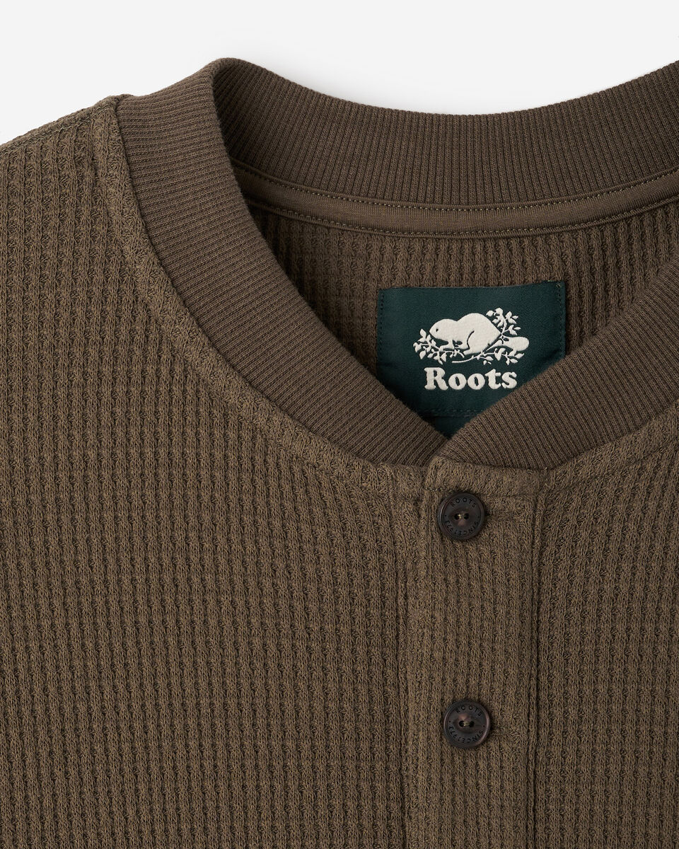 Waffle Long Sleeve Henley