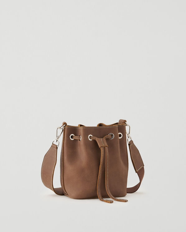 Mini sac seau en cuir Tribe