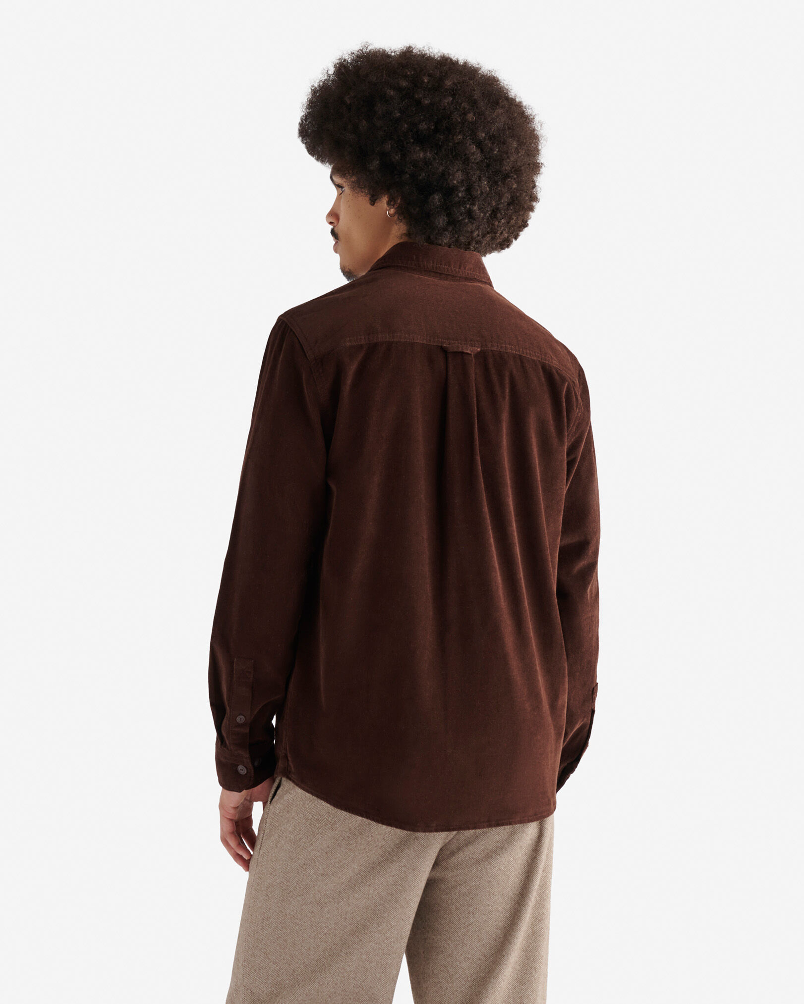 Chemise de travail en velours côtelé