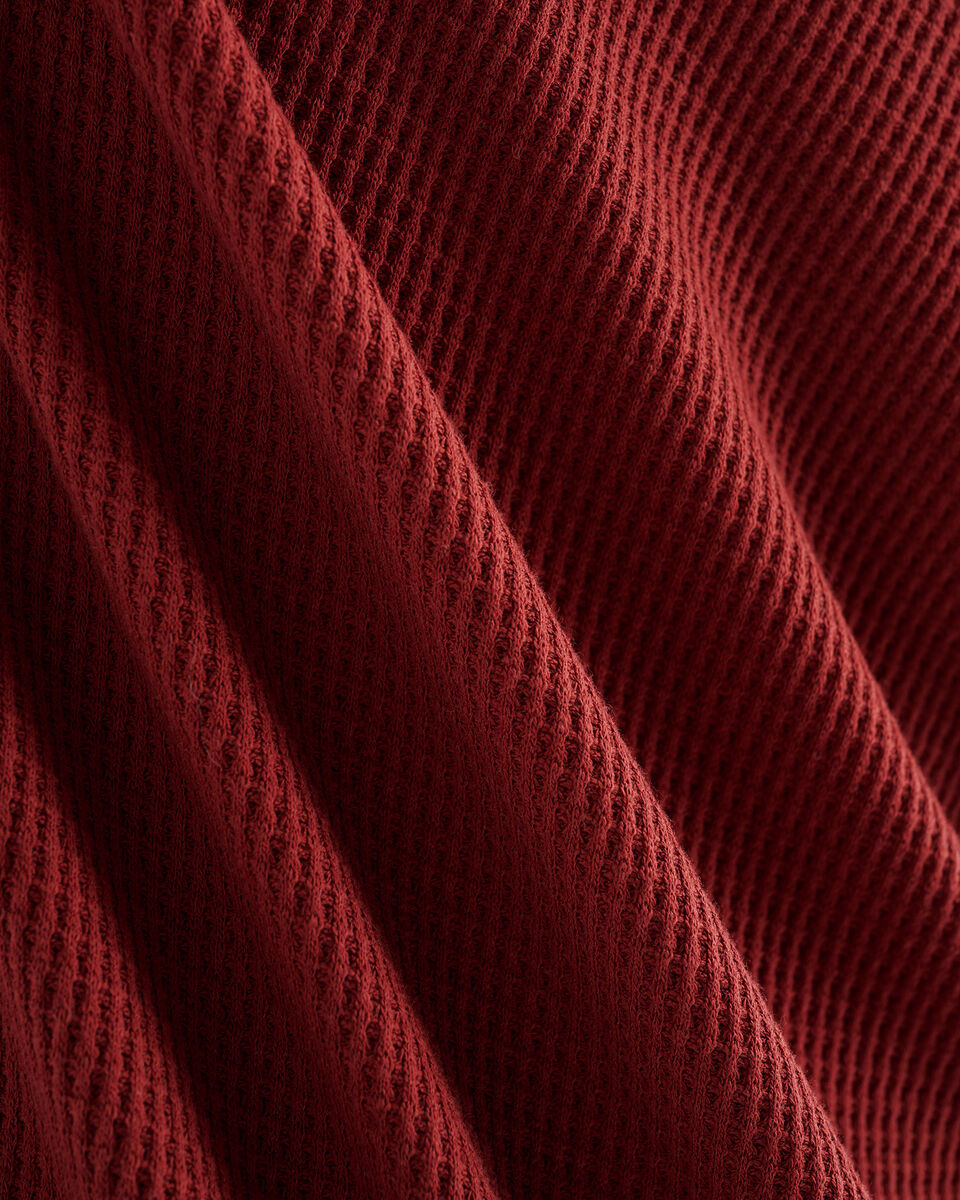 Chandail henley gaufré à manches longues 